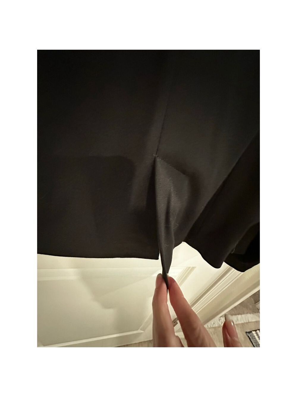 Adrianna Papell Black L Ponte Blazer Jacket with White Polka Dot Lining - Picture 9 of 9